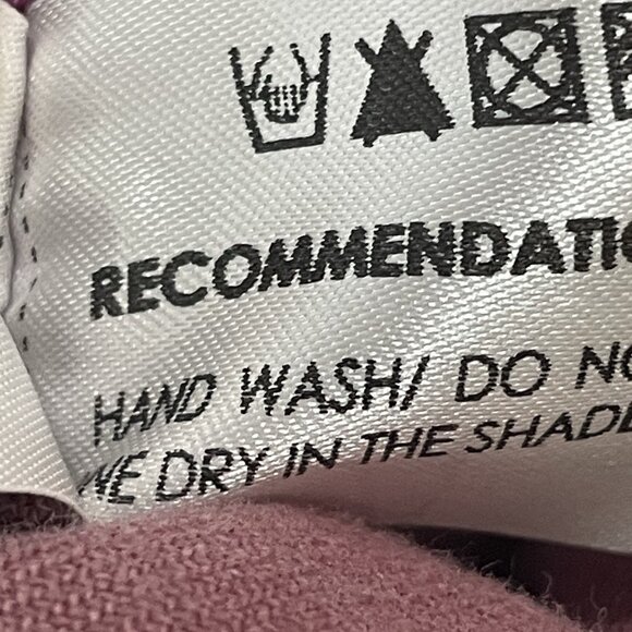 John John Purple Pink 100% Cotton Twill High Rise Paperbag Jean Shorts Size 30 - Picture 9 of 9